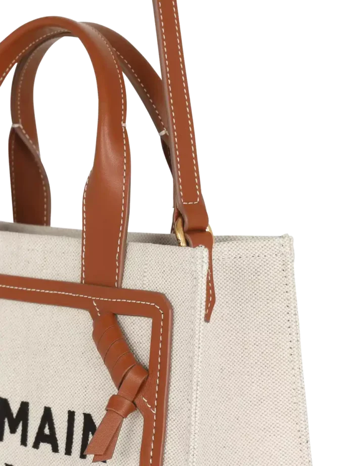Borsa tote piccola B-Army in tela e pelle Borsa tote piccola B-Army in tela e pelle