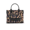Borsa tote piccola in tela con stampa leopardata B-Army Borsa tote piccola in tela con stampa leopardata B-Army