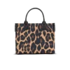Borsa tote piccola in tela con stampa leopardata B-Army Borsa tote piccola in tela con stampa leopardata B-Army