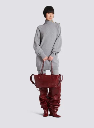 Borsa tote Small Track Zips in pelle di vitello