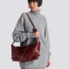 Borsa tote Small Track Zips in pelle di vitello Borsa tote Small Track Zips in pelle di vitello