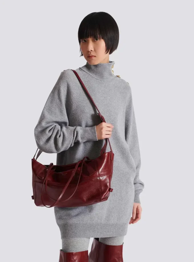 Borsa tote Small Track Zips in pelle di vitello Borsa tote Small Track Zips in pelle di vitello