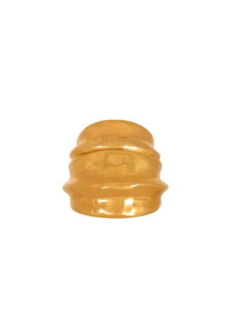 Bracciale rigido in ottone effetto bambù
