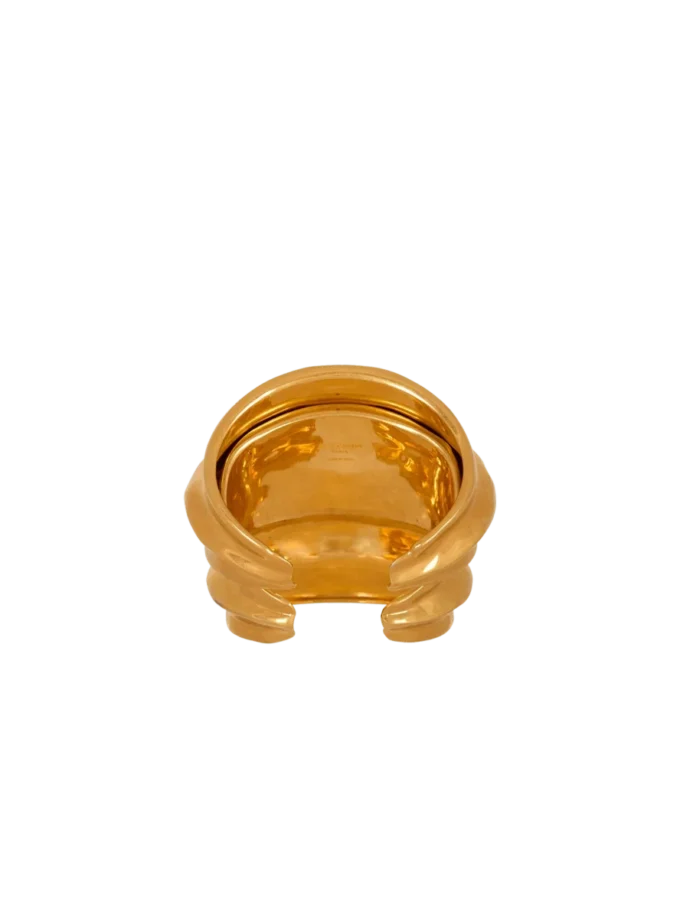 Bracciale rigido in ottone effetto bambù