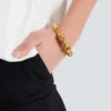 Bracciale Sync in ottone effetto bambù