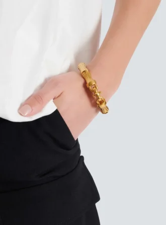 Bracciale Sync in ottone effetto bambù