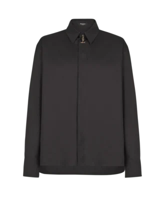 Camicia asimmetrica in popeline