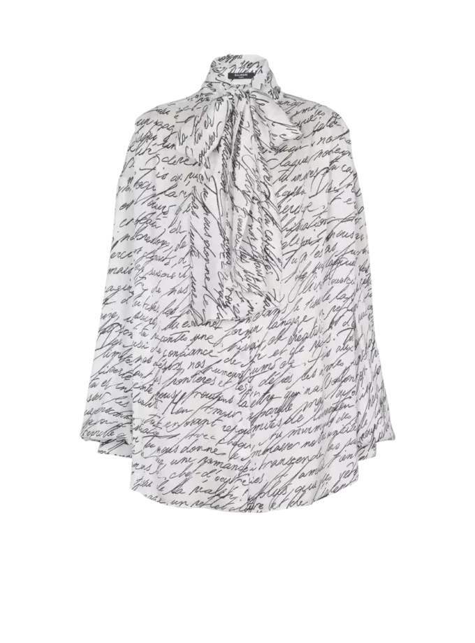 Camicia con fiocco e stampa “Love Letter” Camicia con fiocco e stampa “Love Letter”