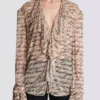 Camicia con stampa a volant e lettere d’amore Camicia con stampa a volant e lettere d’amore
