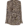 Camicia con volant e stampa leopardata Camicia con volant e stampa leopardata