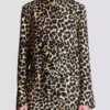Camicia con volant e stampa leopardata Camicia con volant e stampa leopardata
