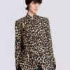 Camicia con volant e stampa leopardata Camicia con volant e stampa leopardata