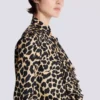 Camicia con volant e stampa leopardata Camicia con volant e stampa leopardata