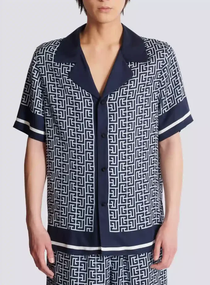 Camicia da pigiama con monogramma Camicia da pigiama con monogramma