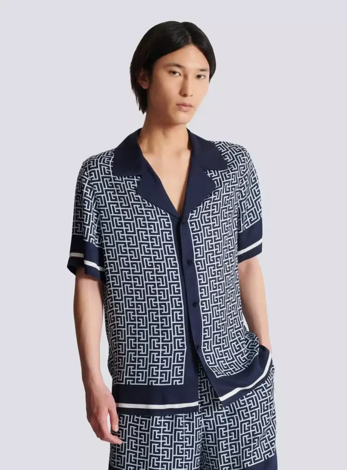 Camicia da pigiama con monogramma Camicia da pigiama con monogramma