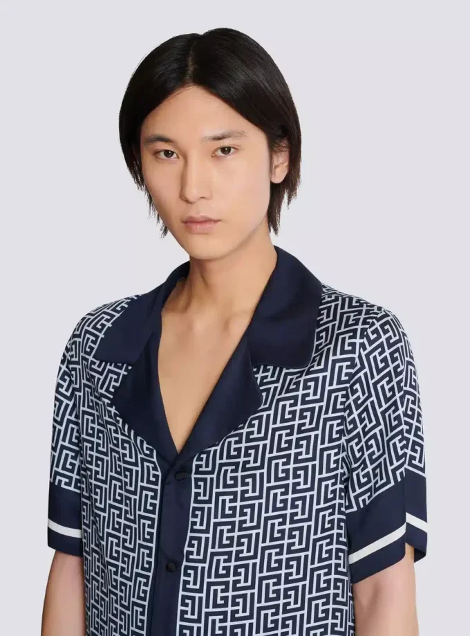 Camicia da pigiama con monogramma Camicia da pigiama con monogramma
