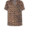 Camicia da pigiama in seta con stampa leopardata Camicia da pigiama in seta con stampa leopardata