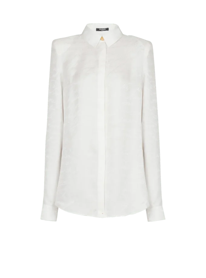 Camicia in cotone col con ricamo a forma di lettera d’amore Camicia in cotone col con ricamo a forma di lettera d’amore