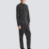Camicia in cotone con strisce di cristallo Camicia in cotone con strisce di cristallo