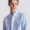 Camicia in cotone ricamata Balmain Écusson Camicia in cotone ricamata Balmain Écusson