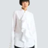 Camicia in popeline con volant Camicia in popeline con volant