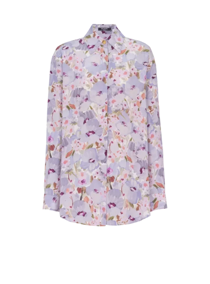 Camicia in popeline di cotone stampato Camicia in popeline di cotone stampato