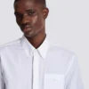 Camicia in popeline ricamata con écusson Balmain Camicia in popeline ricamata con écusson Balmain