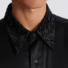 Camicia in seta con cristalli