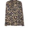 Camicia in seta stampata con motivo Chaînes