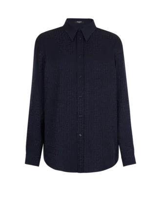 Camicia jacquard con monogramma Camicia jacquard con monogramma