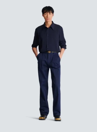 Camicia jacquard con monogramma Camicia jacquard con monogramma