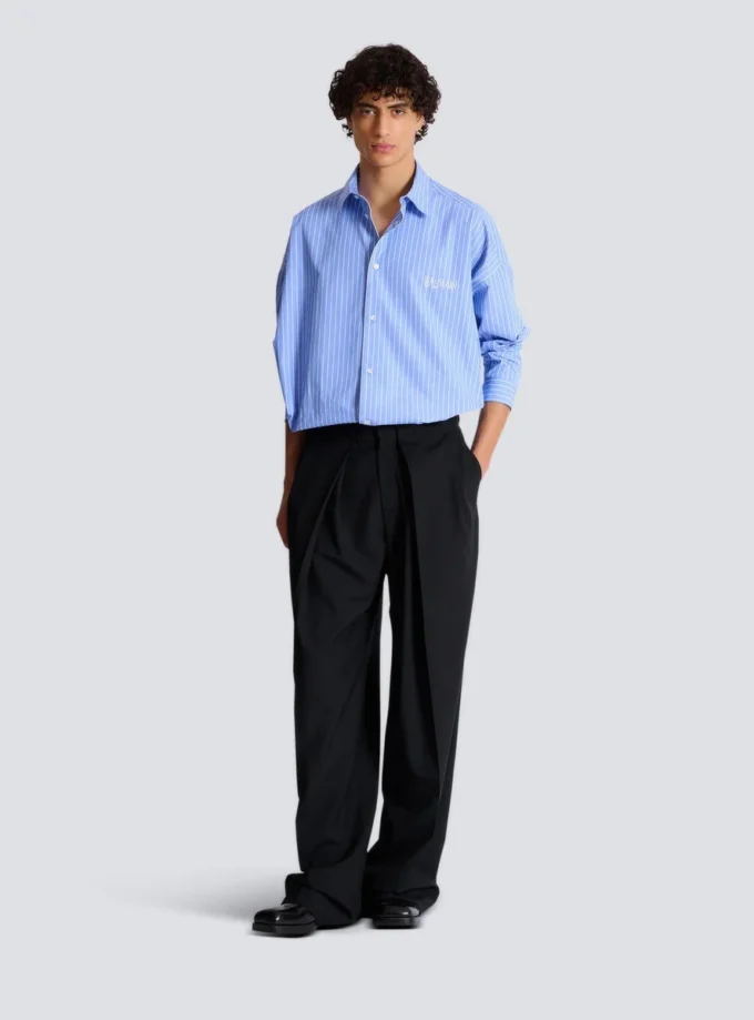 Camicia morbida a righe