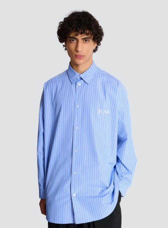 Camicia morbida a righe
