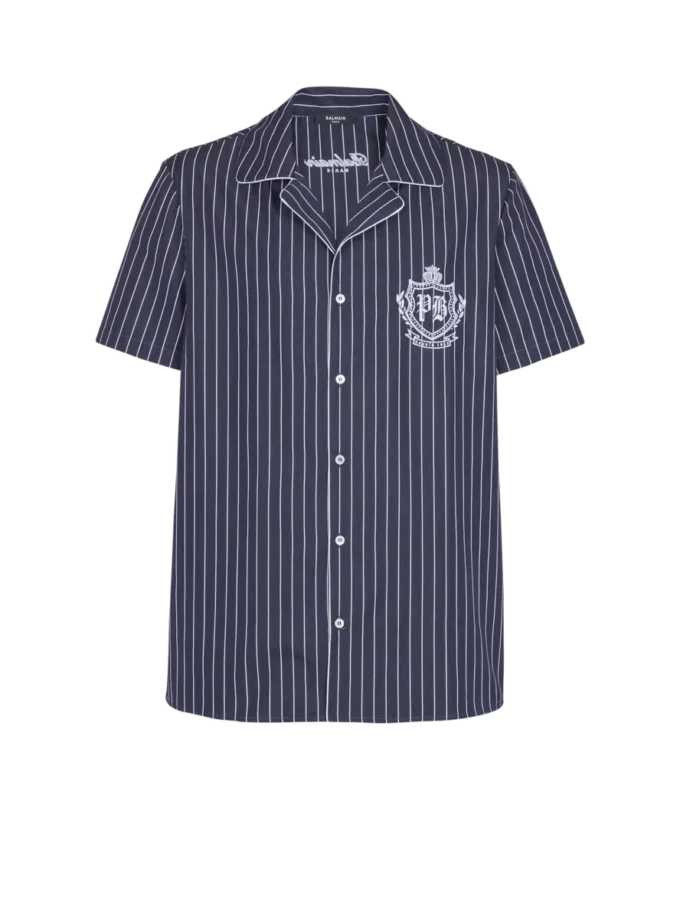 Camicia pigiama a righe in popeline Camicia pigiama a righe in popeline