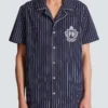 Camicia pigiama a righe in popeline Camicia pigiama a righe in popeline
