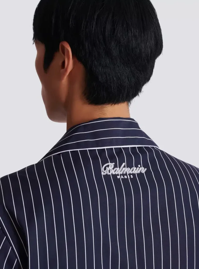 Camicia pigiama a righe in popeline Camicia pigiama a righe in popeline