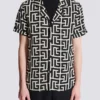 Camicia pigiama con stampa monogramma Camicia pigiama con stampa monogramma