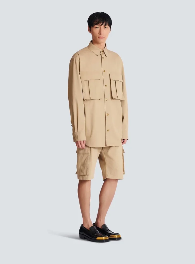 Camicia safari in cotone