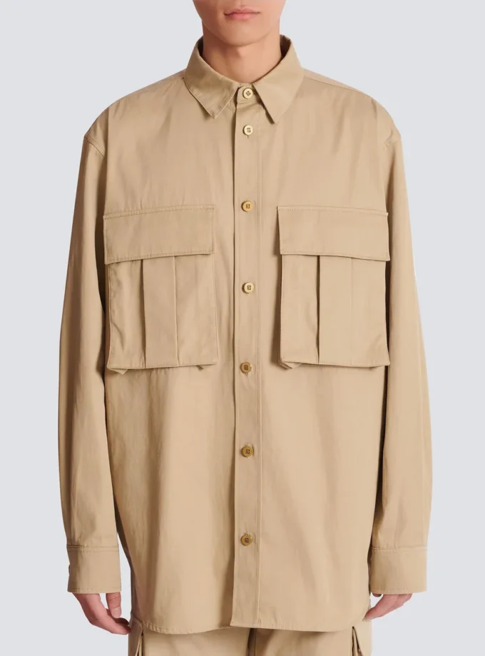 Camicia safari in cotone