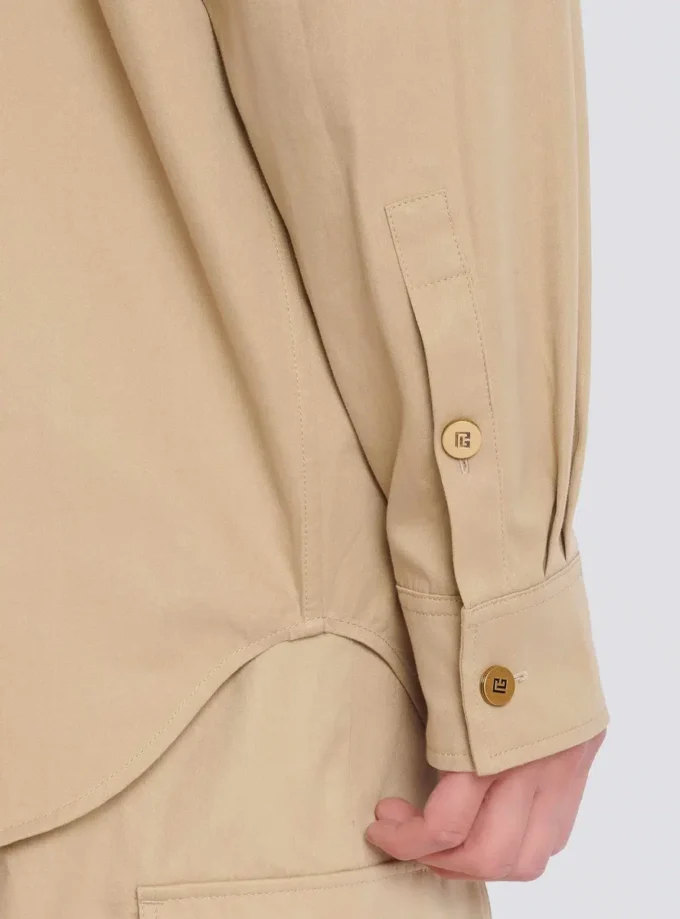 Camicia safari in cotone