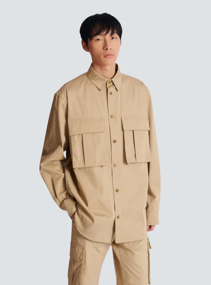 Camicia safari in cotone