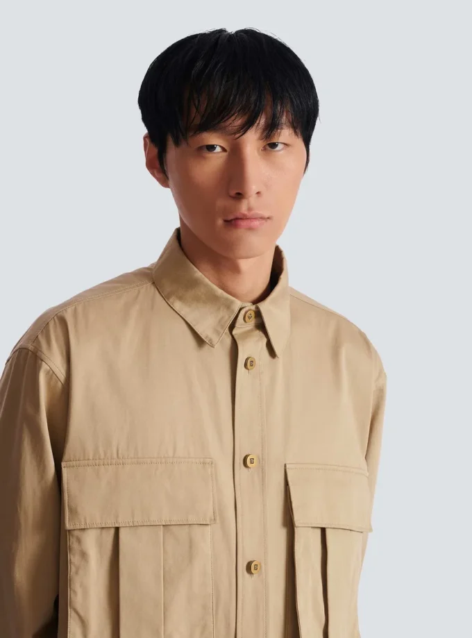 Camicia safari in cotone