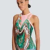 Canotta con stampa Balmain Foulard in stile trompe-l’œil Canotta con stampa Balmain Foulard in stile trompe-l’œil