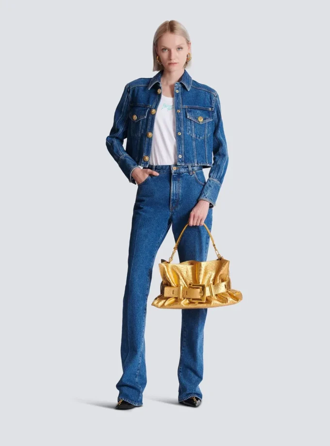 Canotta morbida con stampa Balmain Paris Brush Canotta morbida con stampa Balmain Paris Brush