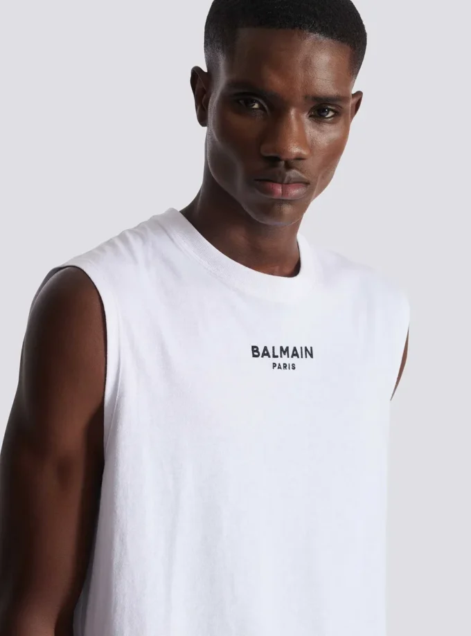 Canotta ricamata Balmain Paris