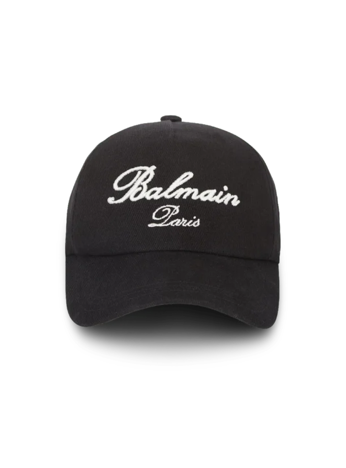 Cappellino in cotone con ricamo Balmain Signature Cappellino in cotone con ricamo Balmain Signature