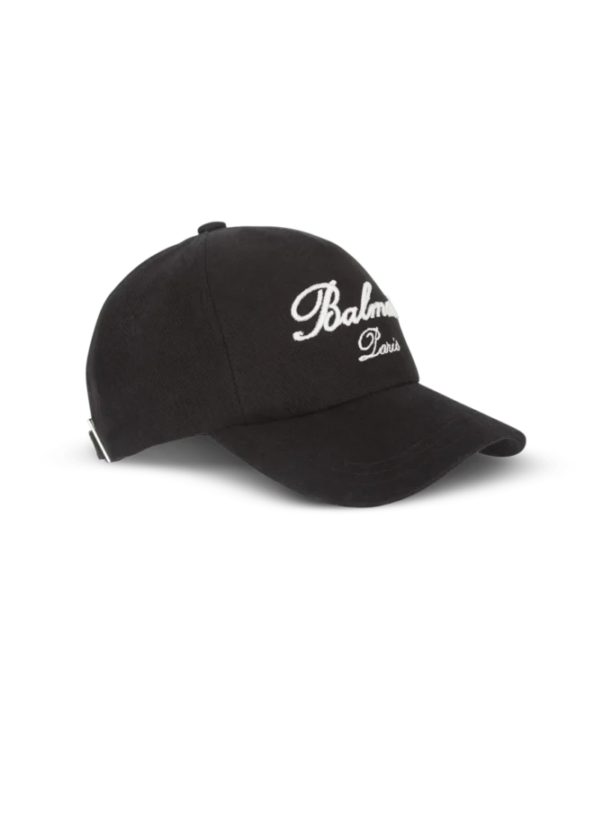 Cappellino in cotone con ricamo Balmain Signature Cappellino in cotone con ricamo Balmain Signature