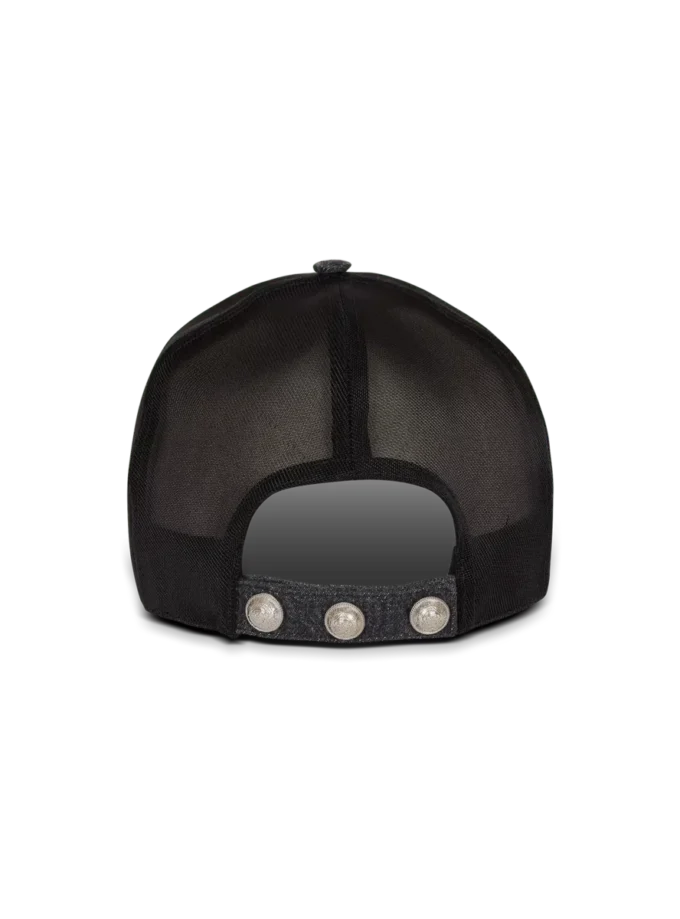 Cappellino in denim con ricamo Balmain Écusson Cappellino in denim con ricamo Balmain Écusson