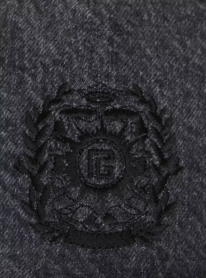 Cappellino in denim con ricamo Balmain Écusson Cappellino in denim con ricamo Balmain Écusson