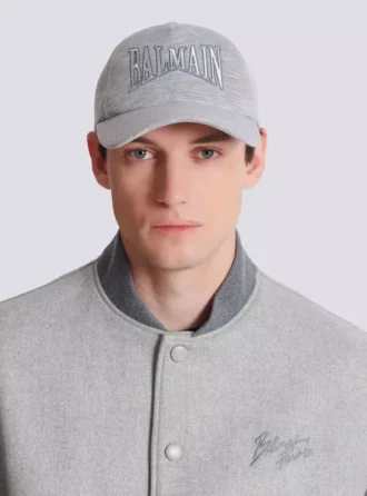 Cappellino in jersey ricamato